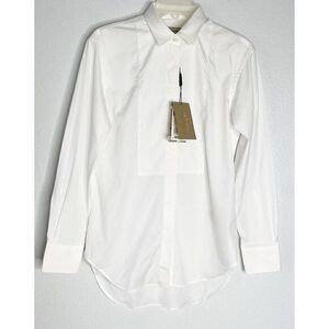NWT Burberry London Women’s White Uniform Button Up‎ Shirt Size 6  #47